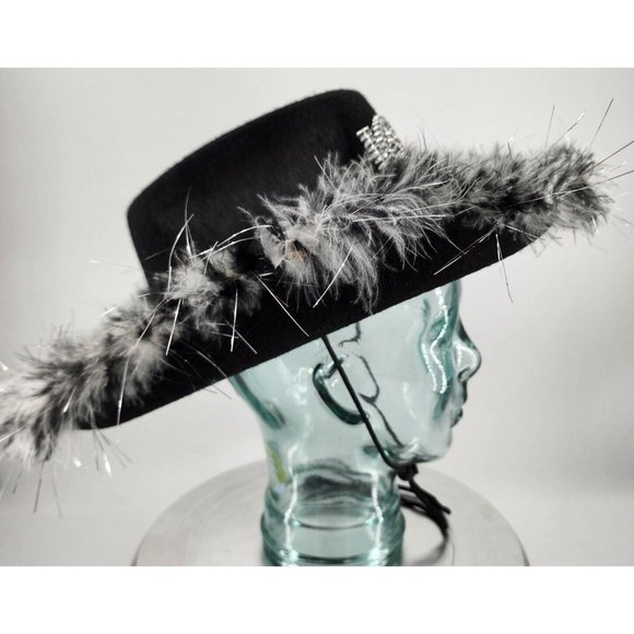 Michael Flatley\'s Lord of the Dance Black Light Up Feathered Cowboy Hat Souvenir main image 5